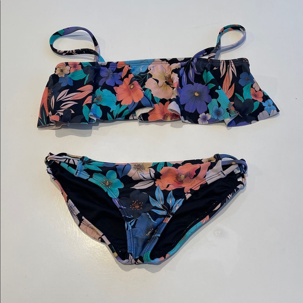 O’Neill Floral Bikini Set with Ruffle Top